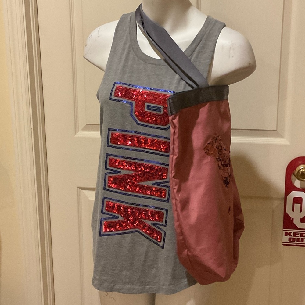 PINK Victoria's Secret Sequin Tee and Tote.